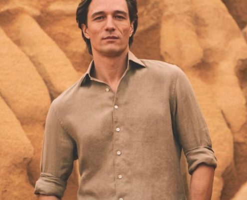 Profuomo linnen shirt herenmode zaak Den Haag