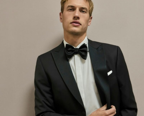 Zwart kostuum herenmode in Den Haag Theresiastraat